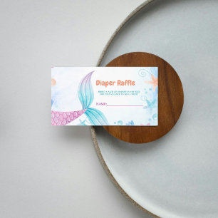 Sereia sob o cartão de solicitação de Raffle Frald