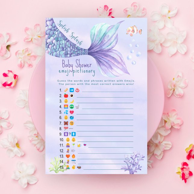 Sereia sob o jogo Sea Baby Emoji Pictionary (Criador carregado)