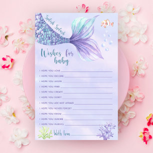 Sereia sob o mar Oceano Deseja bebê