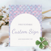 Sereia Sob Sinal De Festa de aniversário Do Mar