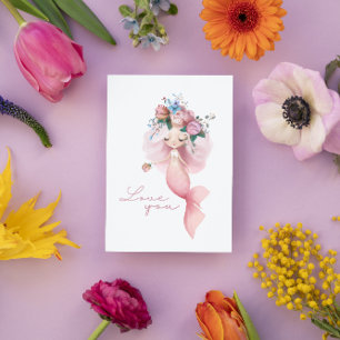 Sereia Te Ama, Cartão De Saudação