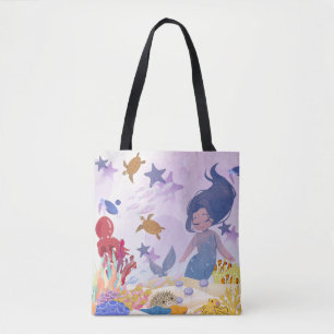 Sereia Tote Bag - Na moda Design de inspiração oce