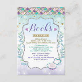 Sereia traga um cartão de livro debaixo do mar, be