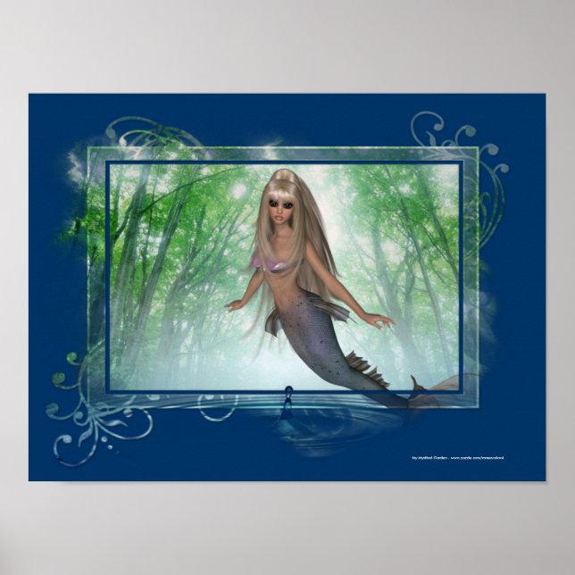 Sereia voadora na Poster de Water Fantasy (Frente)