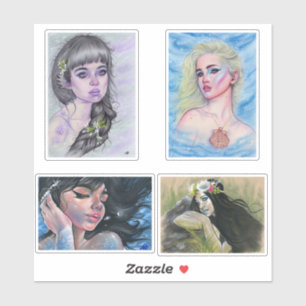 Sereia vynil cortou adesivos