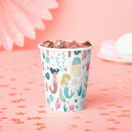 Sereia/xícara de papel/festa feminina