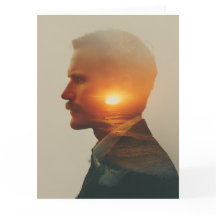 Serena Luz do Oceano: Cartão de Condolências com A