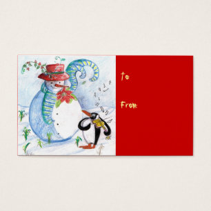 SERENADE DE INVERNO DE SNOWMAN E PENGUIN