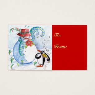 SERENADE DE INVERNO DE SNOWMAN E PENGUIN