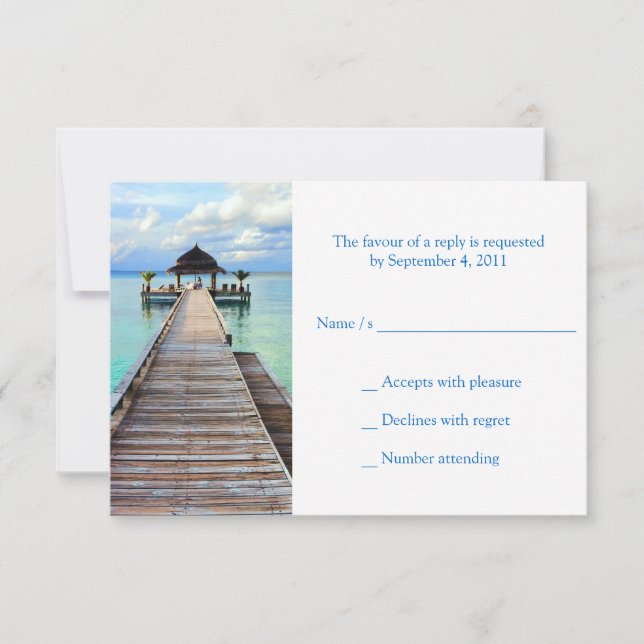 Serenade Jetty Beach Wedding RSVP (Frente)