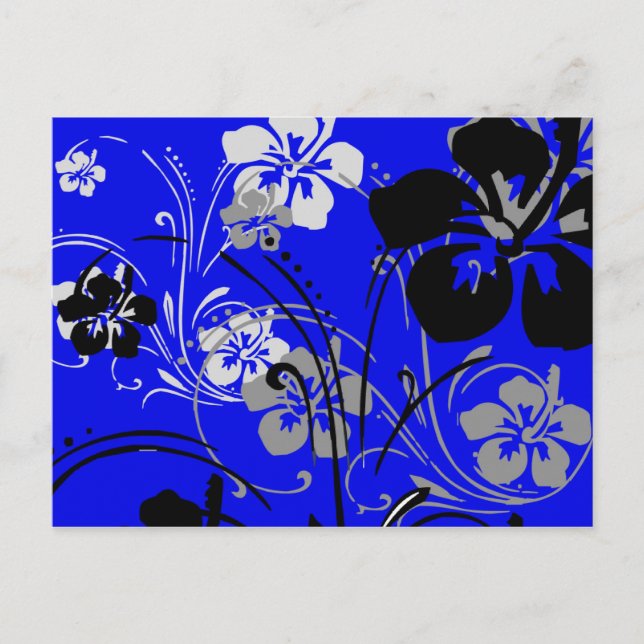 Serenata Tropical (Azul) Cartão Postal (Frente)