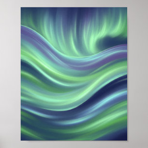 Serene Aurora Wave Impressão