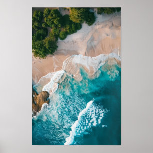 Serene Beach Sunset - Poster de Paisagem Costeira