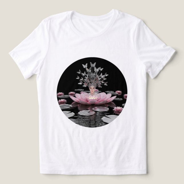 Serene Lotus Queen T-Shirt 👑 🌺 (Design frontal)