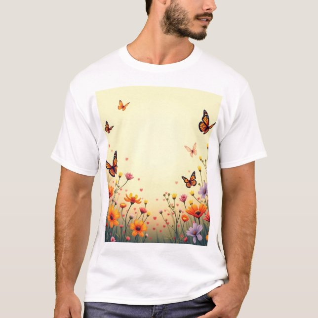 Serene Meadow Bliss T-Shirt Design (Frente)