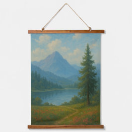 Serene Mountain Lake Landscape Wall Art