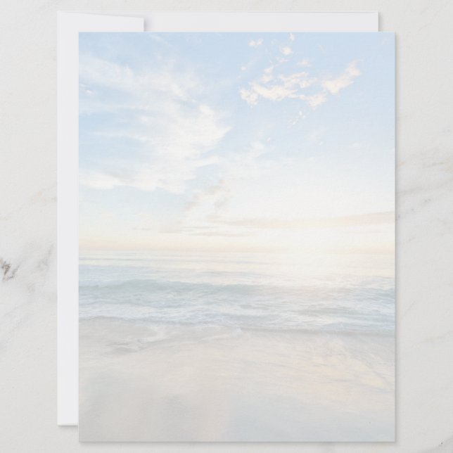 Serene Ocean/Beach Stationery (Frente)