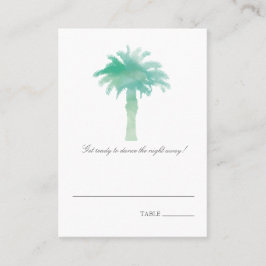 Serene Palm Tree Watercolor | Cartão de Visita
