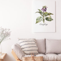 Serene Watercolor Comfrey, personalizada