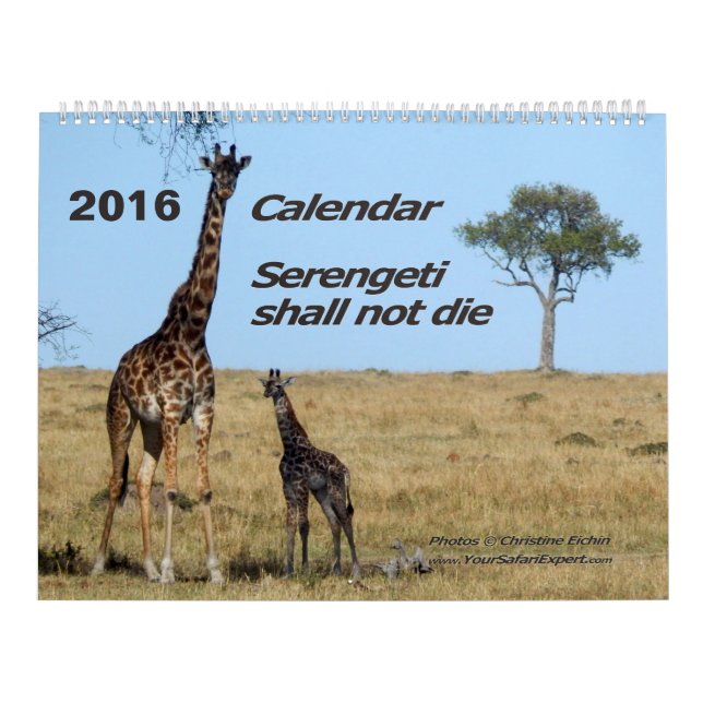 Serengeti não morrerá página do calendário 2 (Capa)