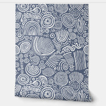 Serenidade Azul: Rabisco Whimsical