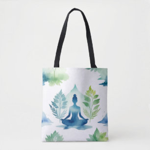 Serenidade da Natureza: Bolsa Tote Silhueta de Med