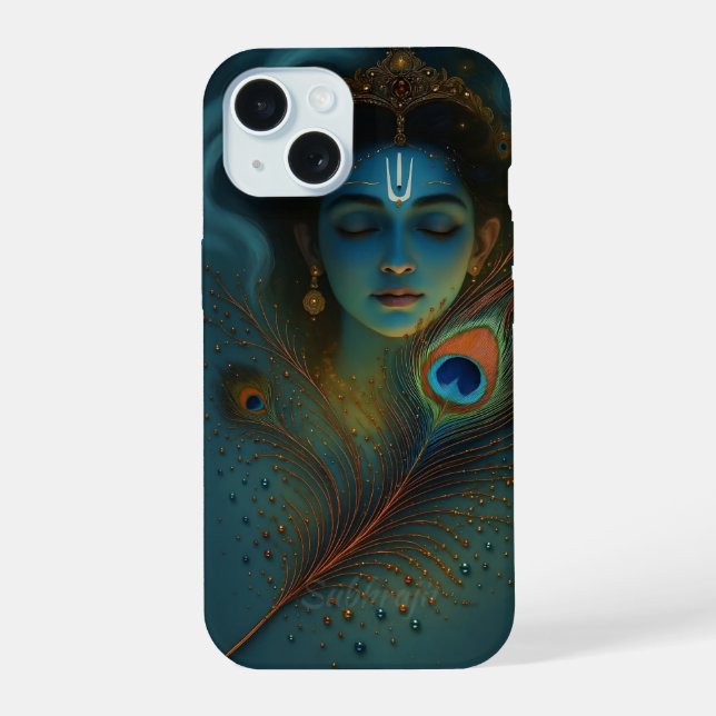 Serenidade divina - Krishna inspirou telefone artí (Verso)