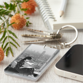 Serenidade na Cidade: Chaveiro do Livro Lover