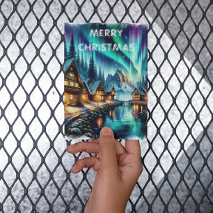 Serenidade no Cartão de Natal de Borda de Água