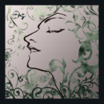 Serenity Art Deco Impressão<br><div class="desc">Folhas de Arte de Paz Deco Impressão Watercolor Art Deco e tons de mauve mutados dão a esta impressão clássica um sentimento de paz e serenidade.</div>