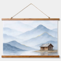 Serenity Peaks — Tapeçaria Paisagem Montanha Doura