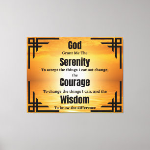 Serenity Prayer Bíblicamente Poem Canvas Art