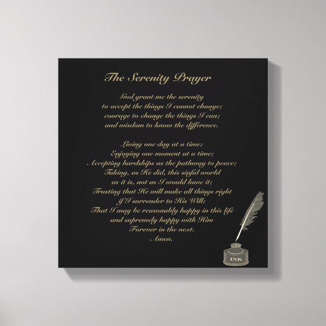 Serenity Prayer Canvas Imprimir Personalizável (Frente)