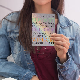 Serenity Prayer Cartão Magnético Arco-Íris Colorid
