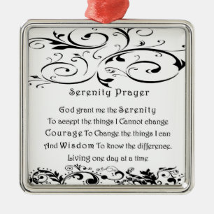 Serenity Prayer Enfeites de natal