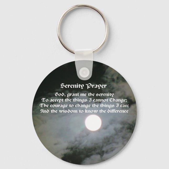 Serenity Prayer Full Moon Inspiration Chaveiro (Frente)