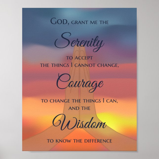 Serenity Prayer Impressão - Sunrise (Frente)