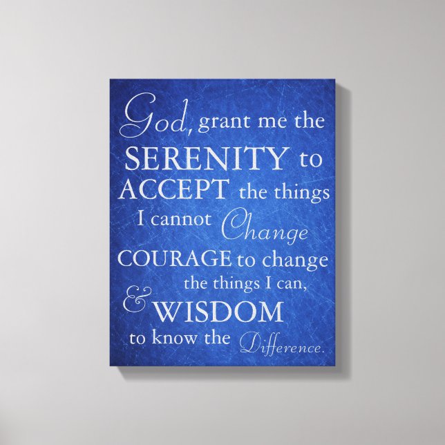 Serenity Prayer na Canvas (Frente)