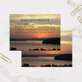 Serenity Prayer Orange Sunset Cartão de visita
