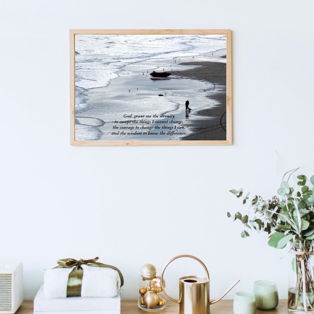 Serenity Prayer _ Peacefull Beach Scene Poster (Criador carregado)