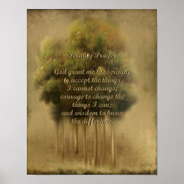 Serenity Prayer Poster (Frente)