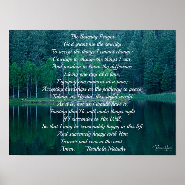 Serenity Prayer Poster (Frente)