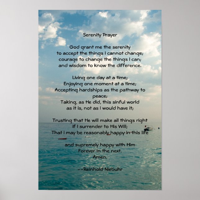 Serenity Prayer Poster (Frente)