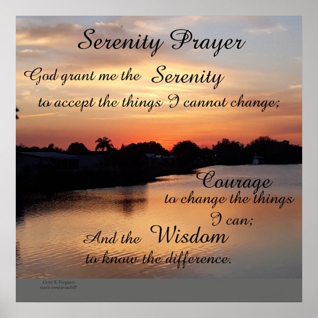 SERENITY PRAYER POSTER (Frente)