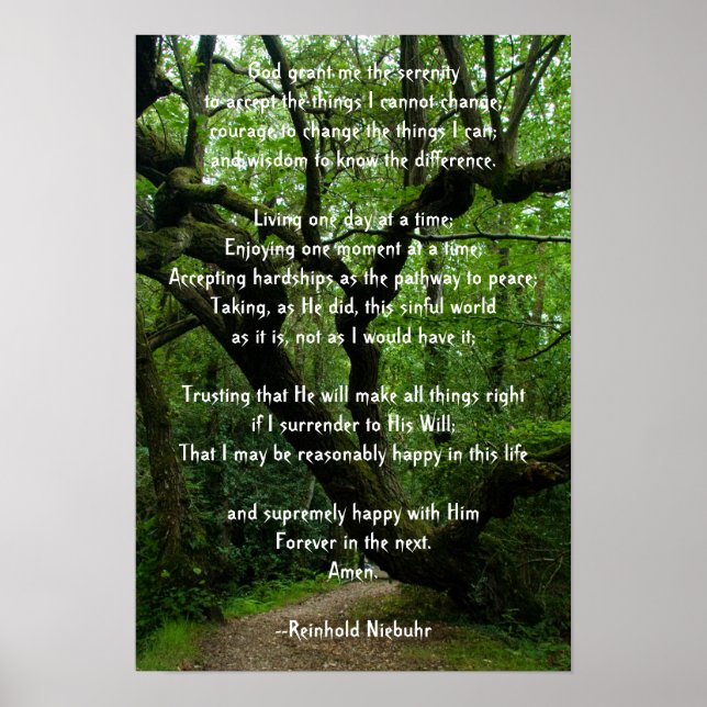Serenity Prayer Poster (Frente)