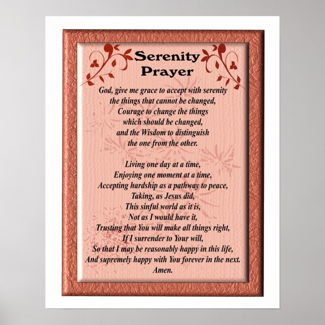 Serenity Prayer poster (Frente)