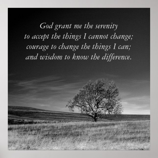Serenity Prayer Poster (Frente)