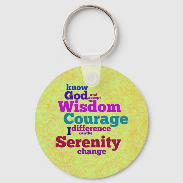 Serenity Prayer wordle chaveiro (Frente)