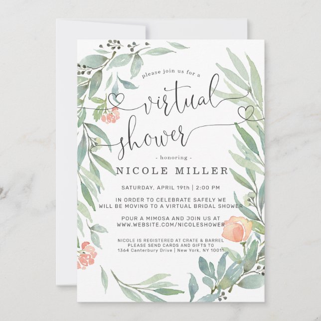 Sereno Botânico | Prado Selvagem Casamento Virtual (Frente)