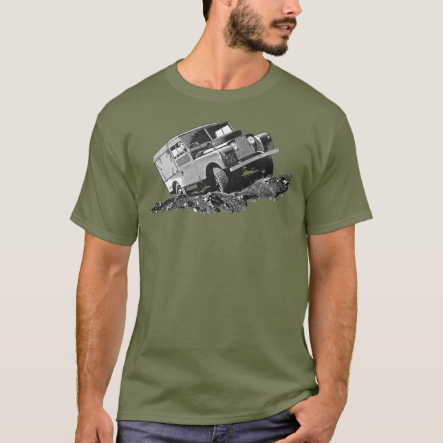 Série 1 Illustração LandRover T Camisa (Frente)